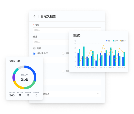 工单系统自定义数据报表